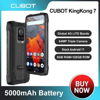 Cubot KingKong 7 6.36 inch FHD 4G Smartphone 8GB+128GB 64MP Triple Camera 32MP Selfie NFC