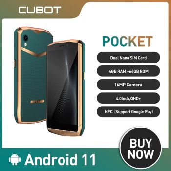 Cubot Pocket 4G Android Smartphone 4-inch Display 4GB+64GB NFC