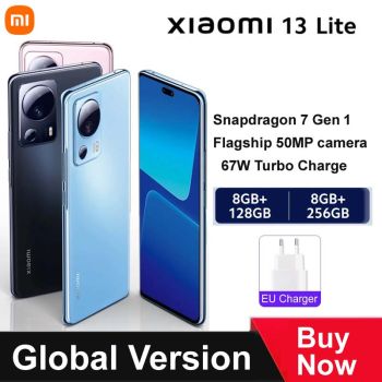 Global Version Xiaomi 13 Lite 5G Smartphone 50MP Camera 6.55 inch 120Hz AMOLED Display