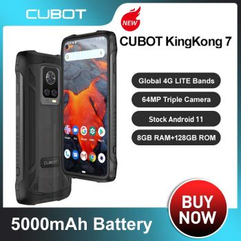 Cubot KingKong 7 6.36 inch FHD 4G Smartphone 8GB+128GB 64MP Triple Camera 32MP Selfie NFC