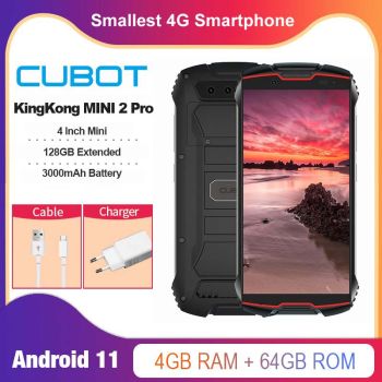 Cubot KingKong MINI 2 Pro 4 Inch 4G Android Smartphone 4GB+64GB Dual SIM GPS