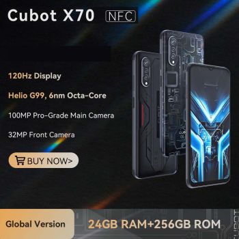 Cubot X70 Smartphone 6.58 Inch Screen 24GB+256GB 100MP Camera NFC
