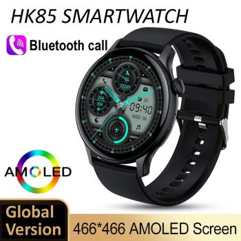 HK85 Smartwatch for Men Women AMOLED Screen Bluetooth Call Heart Rate BP monitor  NFC