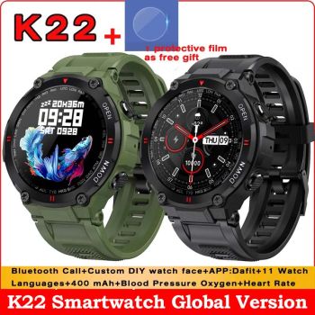 K22 Smartwatch Men Bluetooth Call Blood Pressure Blood Oxygen Sport Fitness Tracker