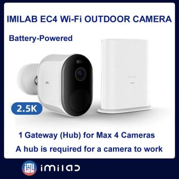 Cordless Outdoor Surveillance Camera with Gateway Hub IMILAB EC4 2.5K Global Version