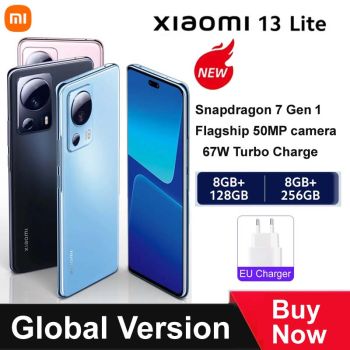 Global Version Xiaomi 13 Lite 5G Smartphone 50MP Camera 6.55 inch 120Hz AMOLED Display