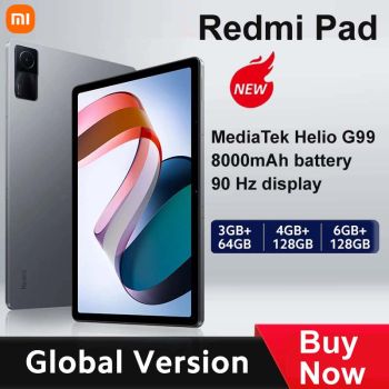 Global Version Xiaomi Redmi Pad 64GB/128GB 90Hz 10.61 inch Display 8000mAh Battery Tablet